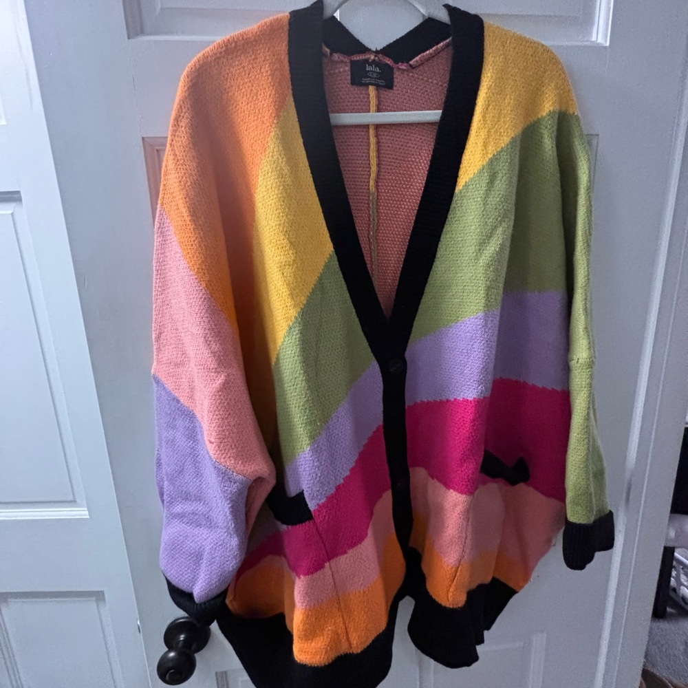 Dressed in LaLa Multicolor Striped Cardigan